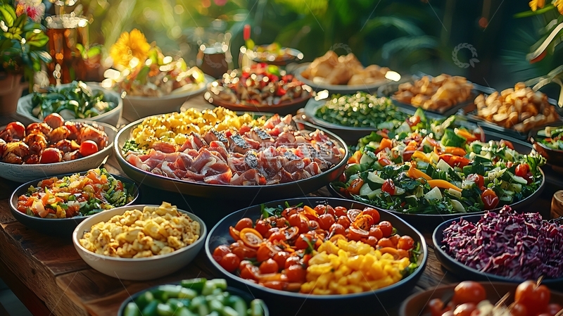 高清大图下载【趣麦麦图】丰盛的自助餐美食