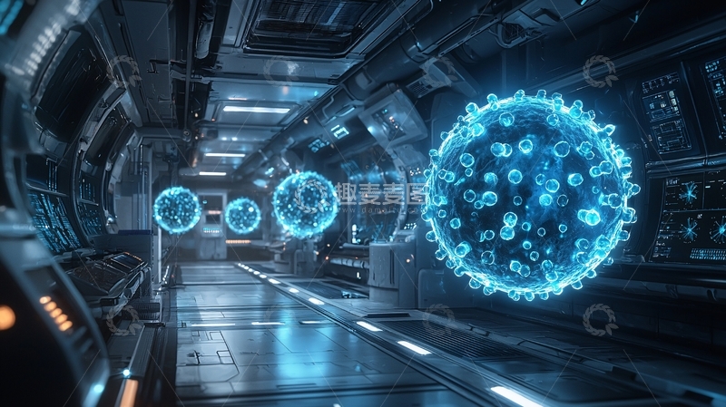 高清大图下载【趣麦麦图】未来科技感病毒