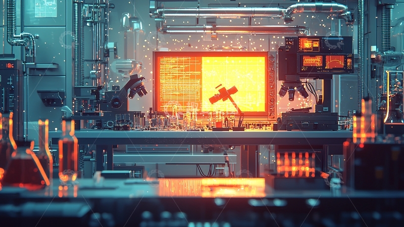 高清大图下载【趣麦麦图】科技感实验室场景