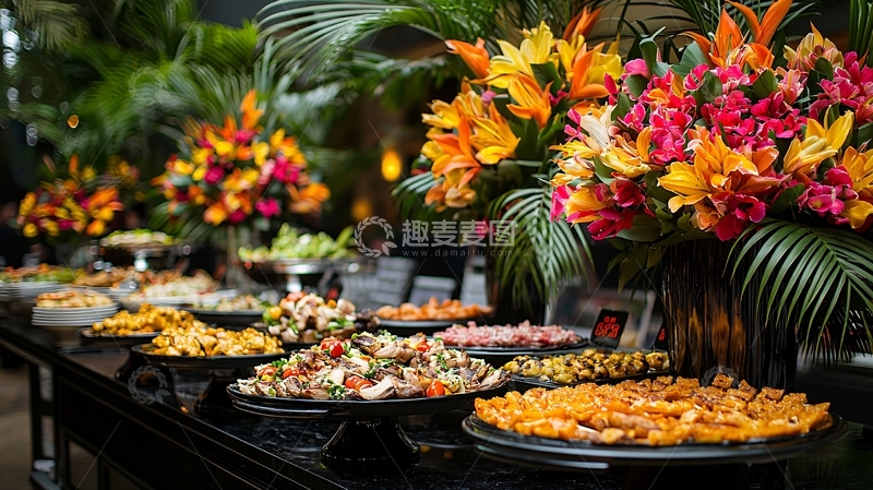 高清大图下载【趣麦麦图】热带风情自助餐美食