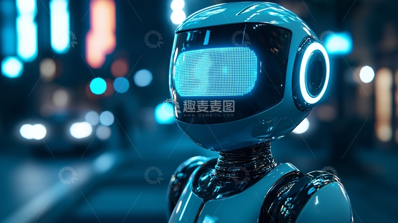高清大图下载【趣麦麦图】未来科技感机器人