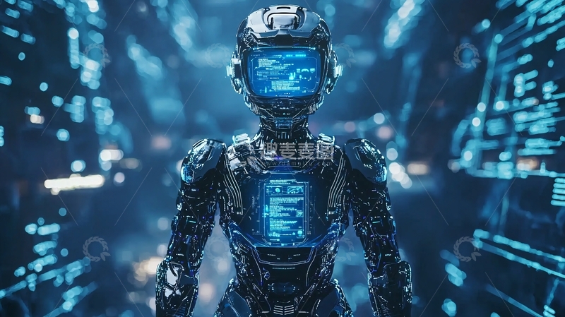 高清大图下载【趣麦麦图】未来科技感机器人
