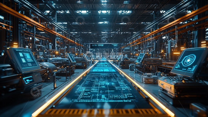 高清大图下载【趣麦麦图】未来科技感工业走廊