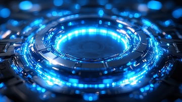 蓝色科技感圆环