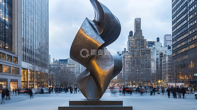 高清大图下载【趣麦麦图】城市广场抽象雕塑
