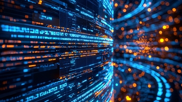 蓝色数据流旋涡