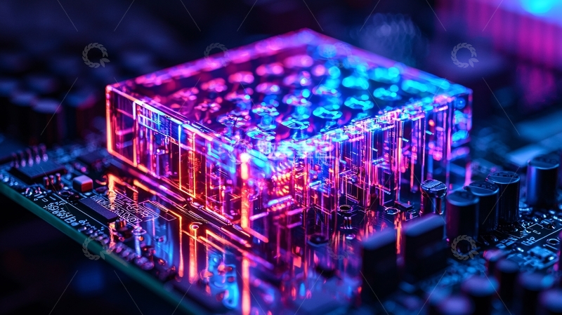 高清大图下载【趣麦麦图】透明芯片