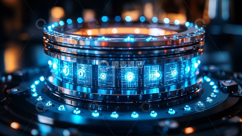 高清大图下载【趣麦麦图】科幻风格金属环状装置