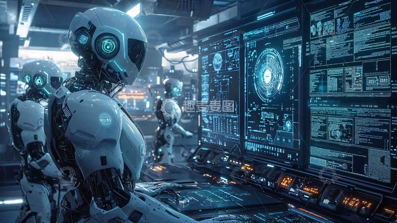 高清大图下载【趣麦麦图】未来科技感机器人