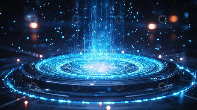 高清大图下载【趣麦麦图】蓝色能量光环