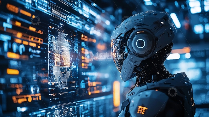 高清大图下载【趣麦麦图】未来科技感机器人