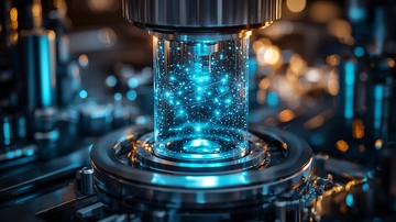 科技感蓝色能量柱