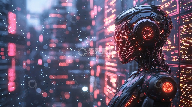 高清大图下载【趣麦麦图】未来科技感机器人