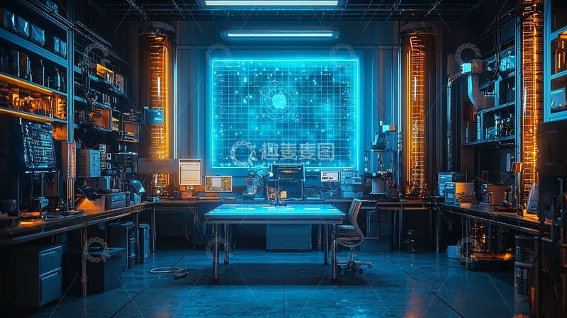 高清大图下载【趣麦麦图】未来科技实验室