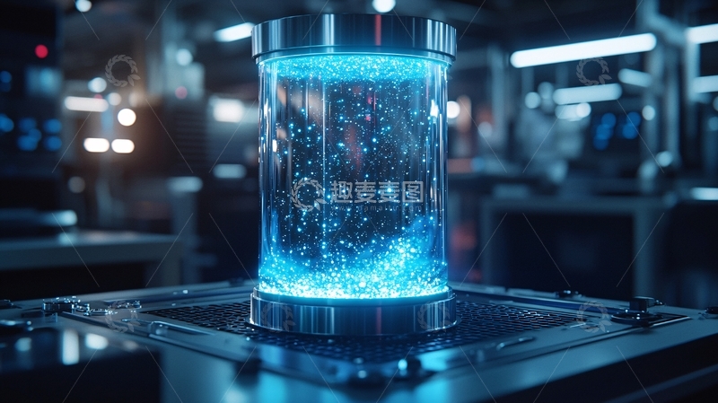 高清大图下载【趣麦麦图】蓝色液体样本容器