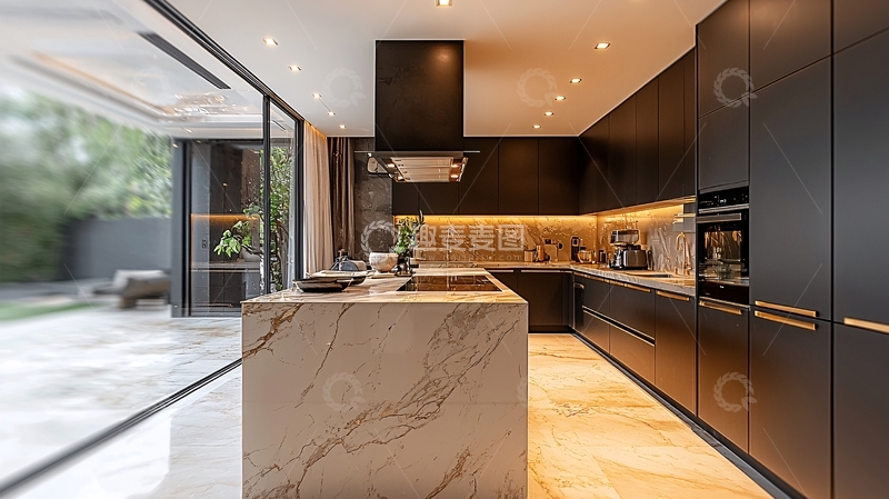 高清大图下载【趣麦麦图】现代化开放式厨房