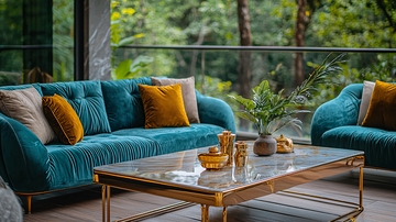 阳台绿植景观沙发