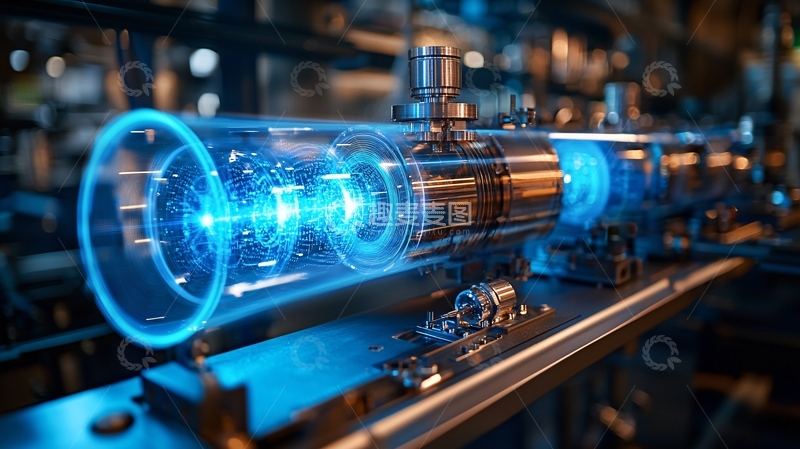 高清大图下载【趣麦麦图】蓝色能量管道