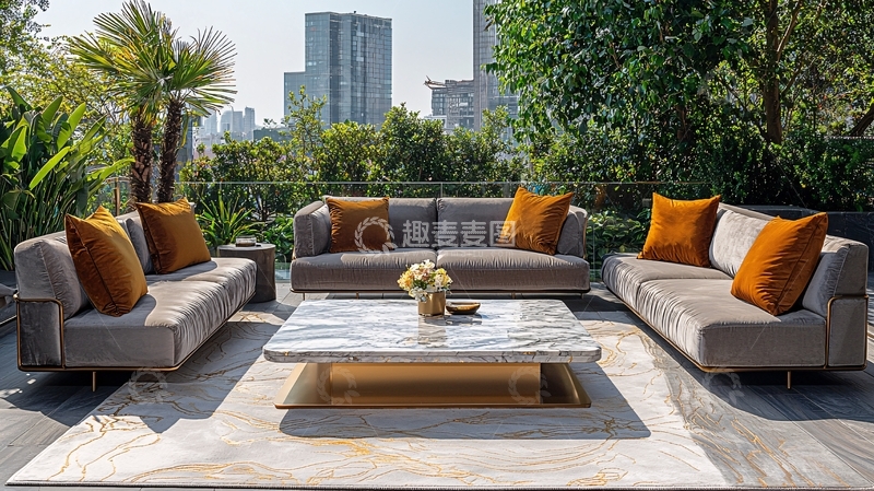 高清大图下载【趣麦麦图】户外休闲沙发组合