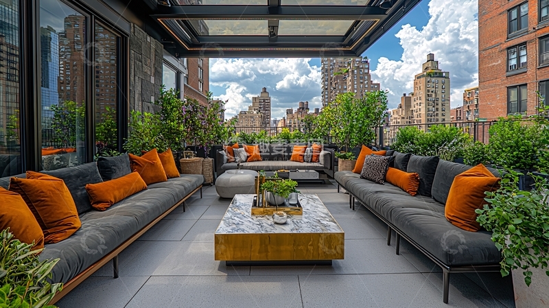 高清大图下载【趣麦麦图】现代都市顶层露台设计