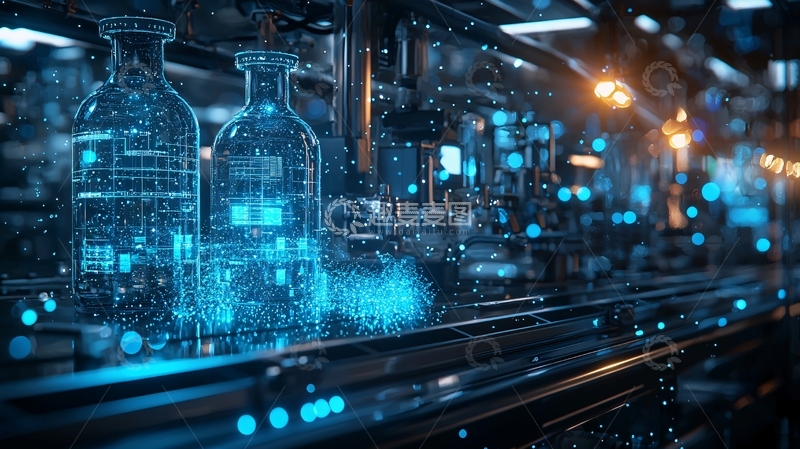 高清大图下载【趣麦麦图】智能化医药生产线