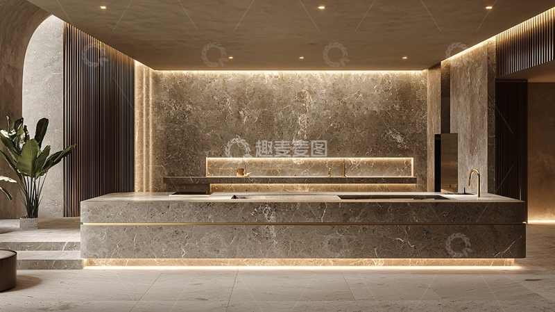 高清大图下载【趣麦麦图】高级酒店大堂接待台设计