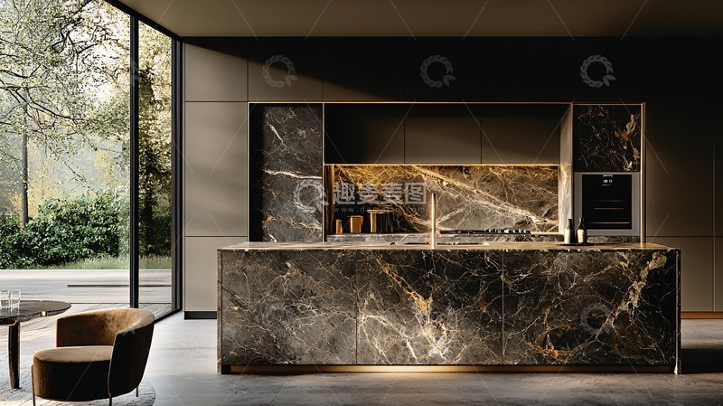 高清大图下载【趣麦麦图】现代极简风格厨房