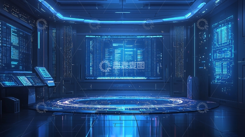 高清大图下载【趣麦麦图】未来科技感控制室