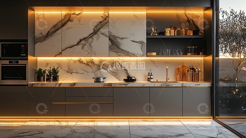 高清大图下载【趣麦麦图】现代极简厨房设计