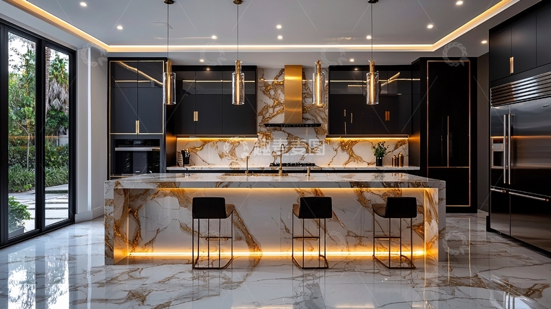 高清大图下载【趣麦麦图】现代奢华厨房设计