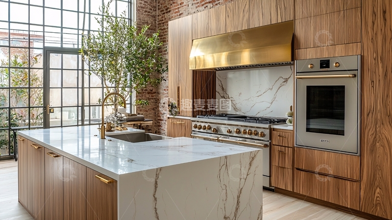 高清大图下载【趣麦麦图】现代轻奢风格厨房