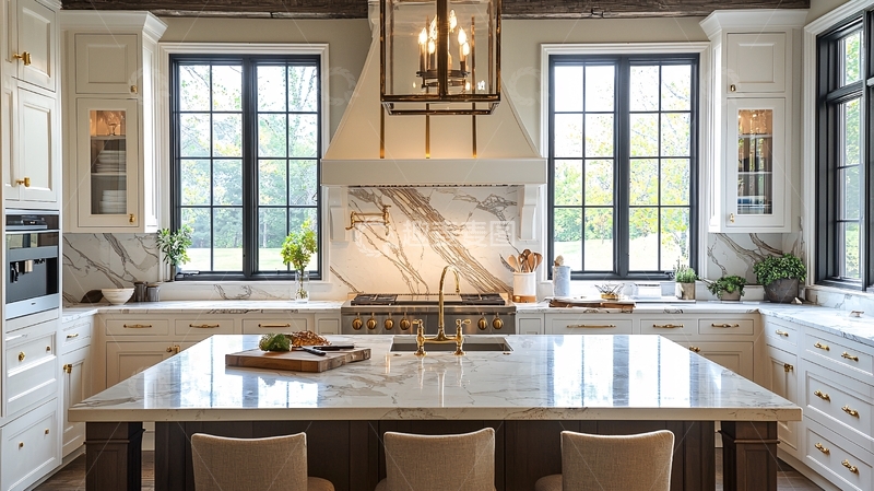 高清大图下载【趣麦麦图】现代乡村风格厨房