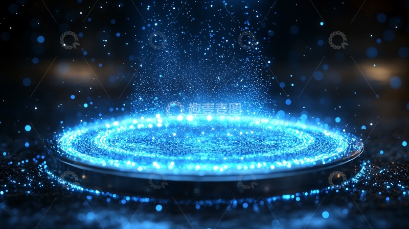 高清大图下载【趣麦麦图】蓝色能量环