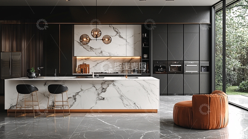 高清大图下载【趣麦麦图】现代极简风格厨房
