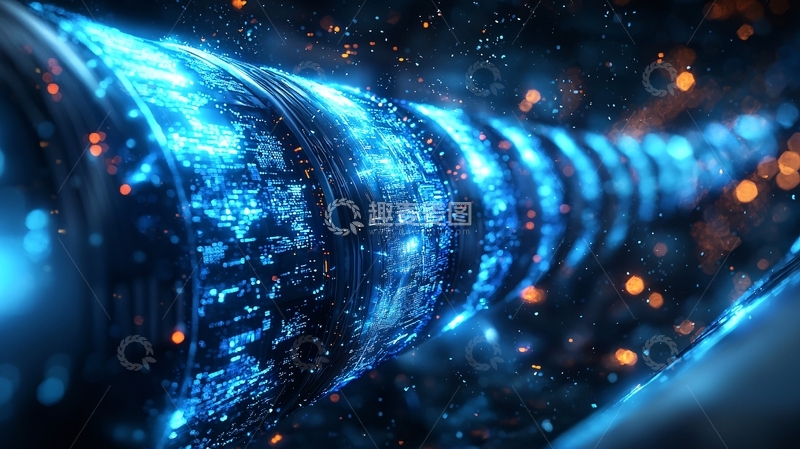 高清大图下载【趣麦麦图】蓝色能量螺旋