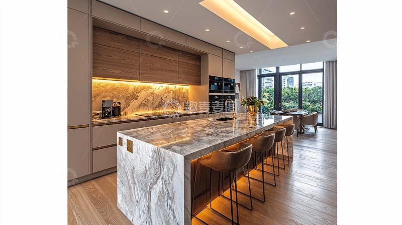 高清大图下载【趣麦麦图】现代轻奢厨房装修