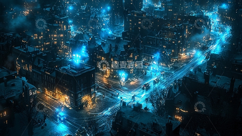 高清大图下载【趣麦麦图】夜晚城市灯光