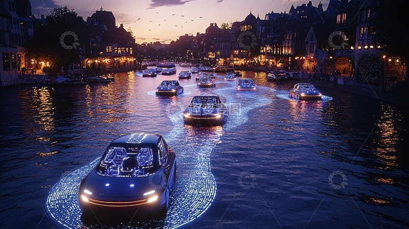 高清大图下载【趣麦麦图】水上汽车