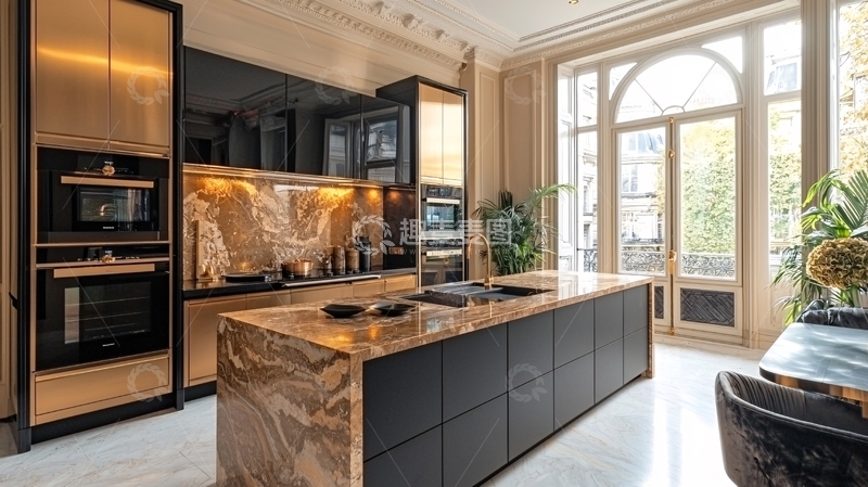 高清大图下载【趣麦麦图】高端奢华现代厨房