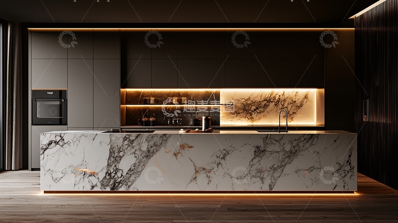 高清大图下载【趣麦麦图】现代极简风格厨房