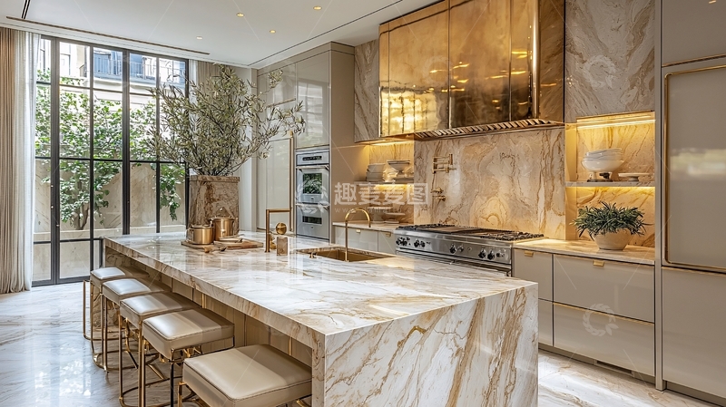 高清大图下载【趣麦麦图】高端奢华现代厨房