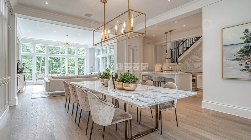 高清大图下载【趣麦麦图】现代轻奢开放式餐厅