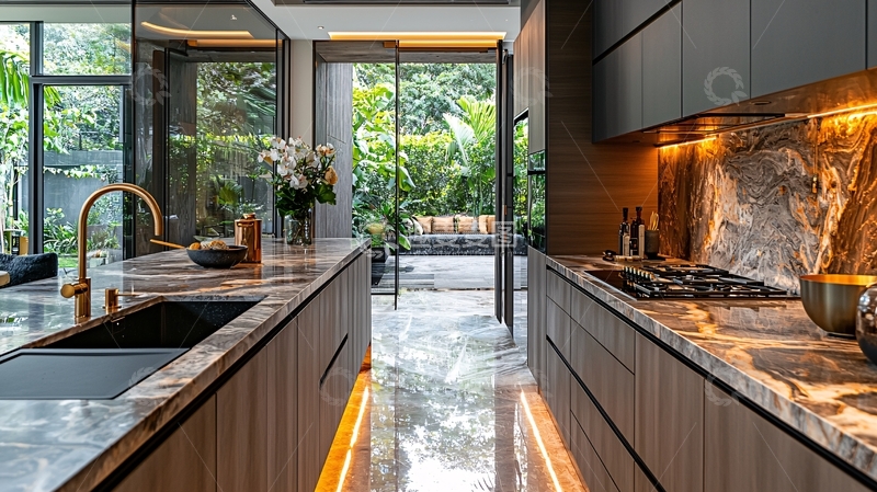 高清大图下载【趣麦麦图】现代轻奢厨房设计