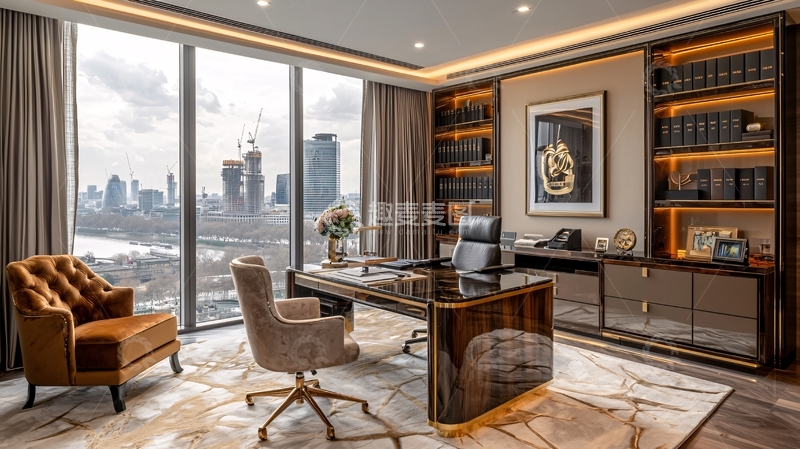 高清大图下载【趣麦麦图】高端大气现代化总裁办公室
