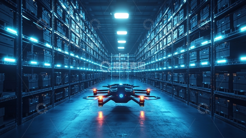高清大图下载【趣麦麦图】数据中心无人机