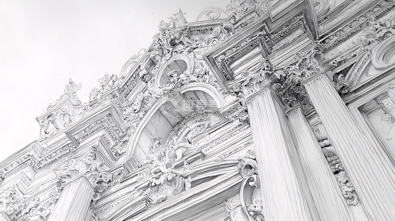 高清大图下载【趣麦麦图】黑白建筑细节