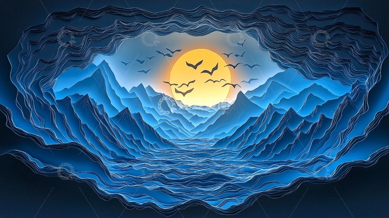 高清大图下载【趣麦麦图】山洞剪纸艺术