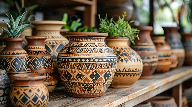 高清大图下载【趣麦麦图】手工陶罐