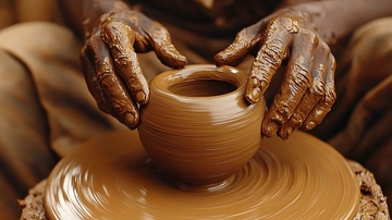 双手捏制陶器