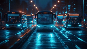 未来科技感公交车